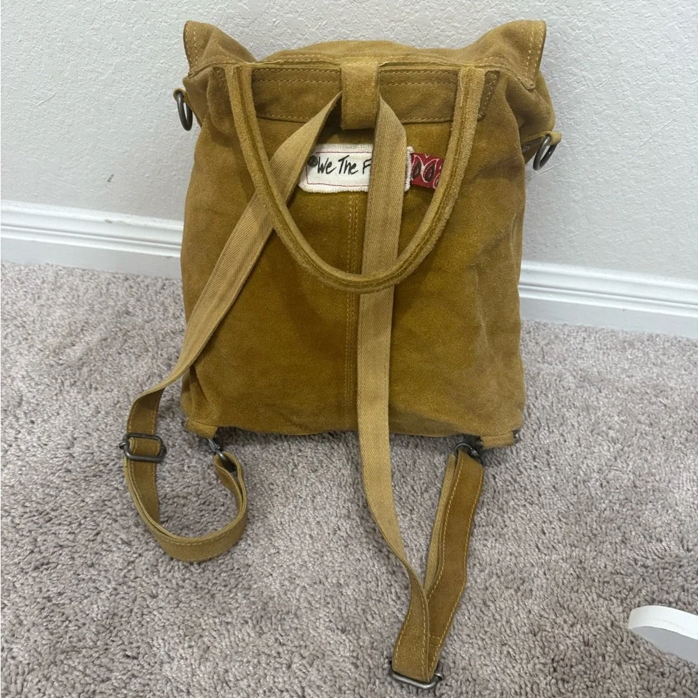 We are the Free Paris Convertible Suede Backpack